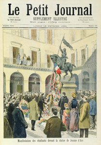 Les étudiants se rassemblent à la statue de Jeanne d